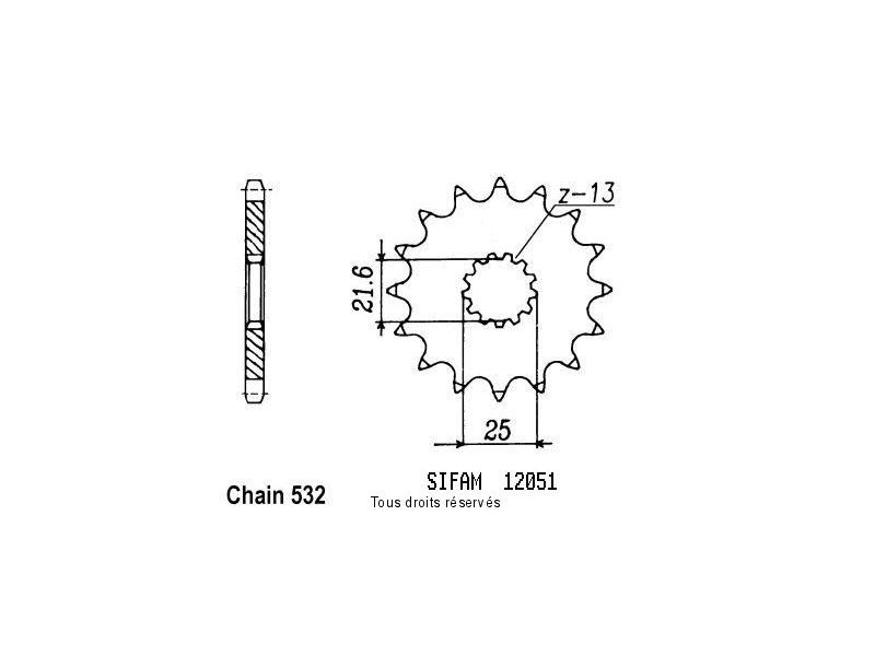 Pignon Gsx-r 1100 95-98 532   12051cz0