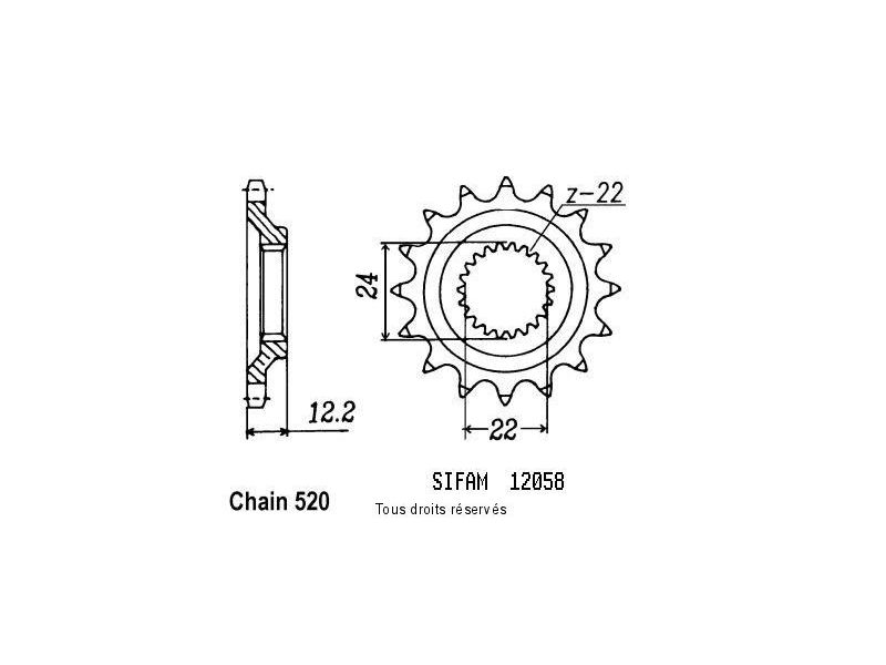 Pignon 600 Tuareg 85-87   12058cz0