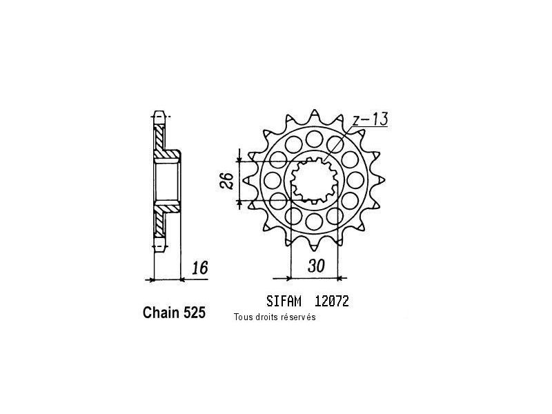 Pignon Rc30 Vfr 750 R 89-92   12072cz0