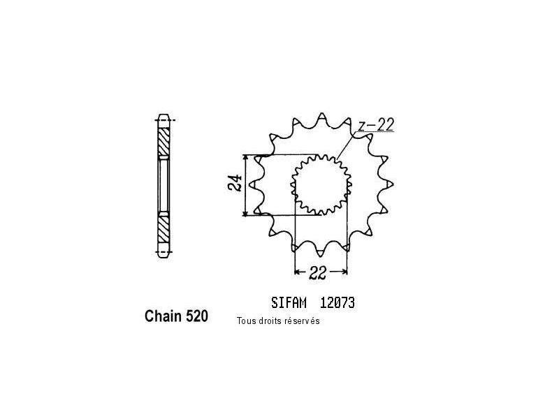 Pignon Rs 125 Extrema 93-00   12073cz0
