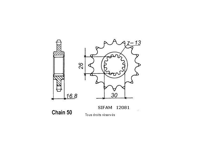 Pignon Vtr 1000 F 97-01   12081cz0