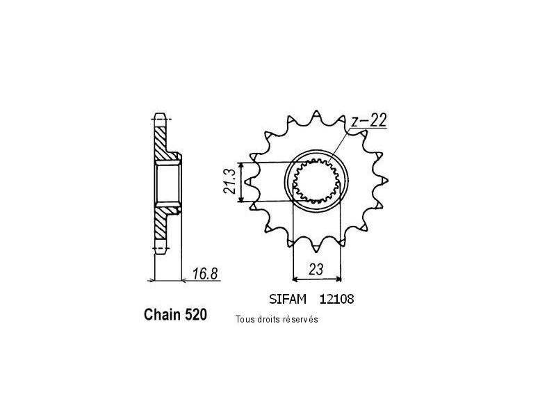 Pignon Xj 600 Diversion 92-02   12108cz0