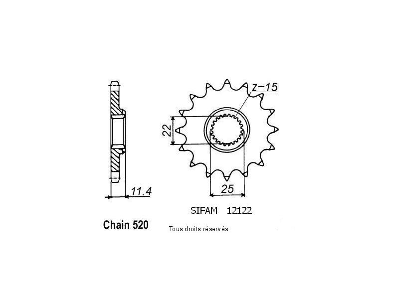 Pignon Ktm 600 Lc4 Gs 92-94 12122cz0