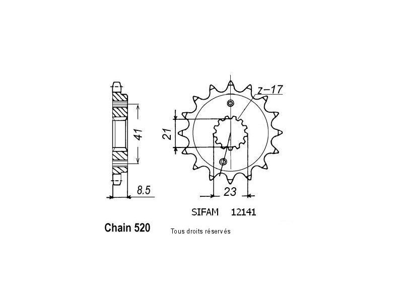 Pignon Xr 400 R 96-01   12141cz0