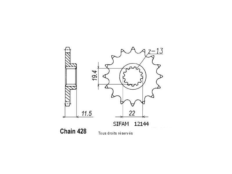 Pignon Dr-z 125 03-05   12144cz0