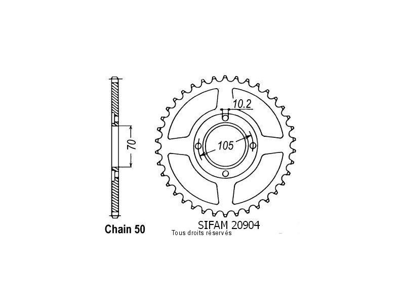 Couronne Cb 360 F 73-76 Cb 400 F 75-79 Pas530/Z380