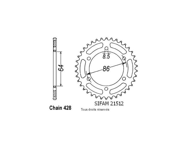 Couronne Ke/Ks 125 76-87   Pas428/Z500