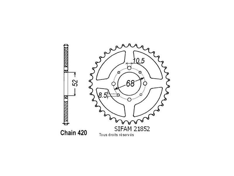 Couronne Suzuki 50 Zr 84-90   Pas420/Z460
