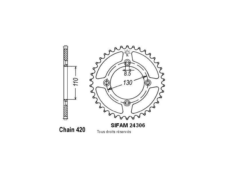 Couronne Honda 80/85 Cr 1986-2004 Pas420/Z470