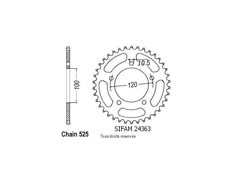 Couronne Sl 1000 Falco 99-00   Pas525/Z410