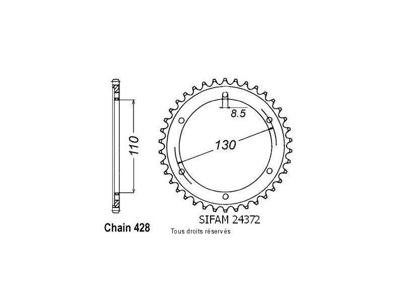 Couronne Tzr 125 R 94-96   Pas428/Z460