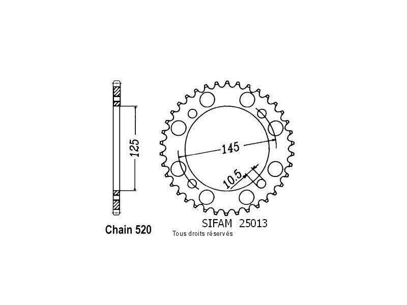 Couronne Xt 550 82-83 Xt 600 87-95 Pas520/Z380