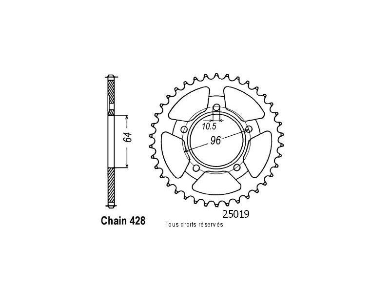 Couronne Xl 125 R Prolink 82-8   Pas428/Z530