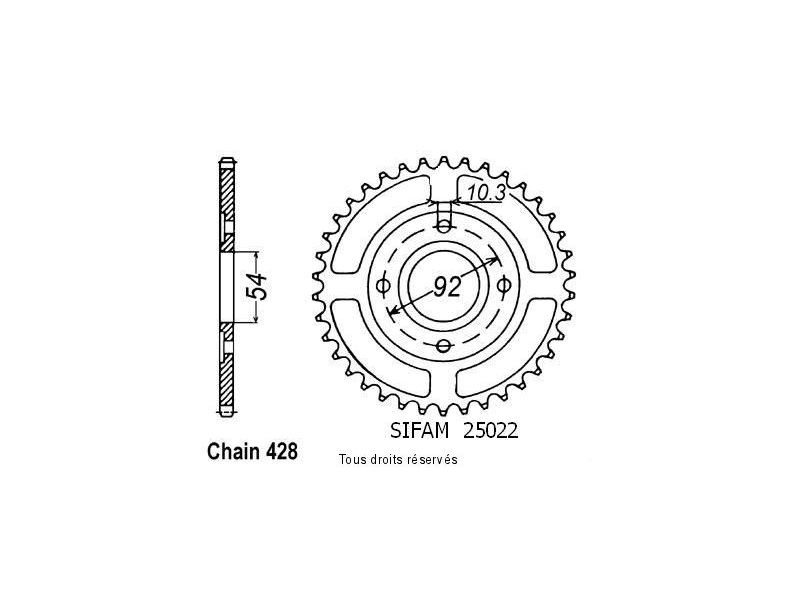 Couronne Rd 125 Lc2 85-88 Tzr 125 87-93 Pas428/Z450