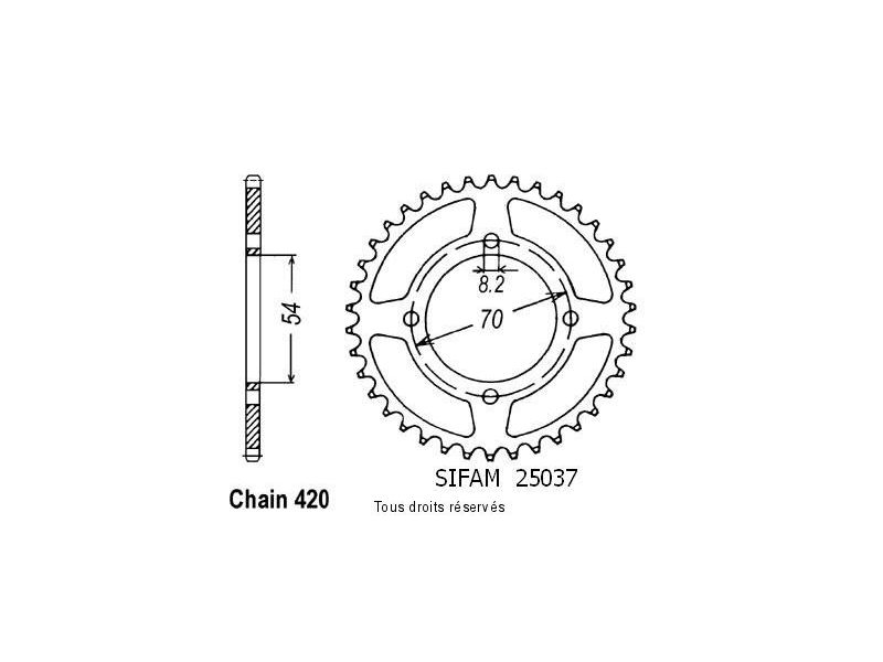 Couronne C 70 75-80   Pas420/Z400