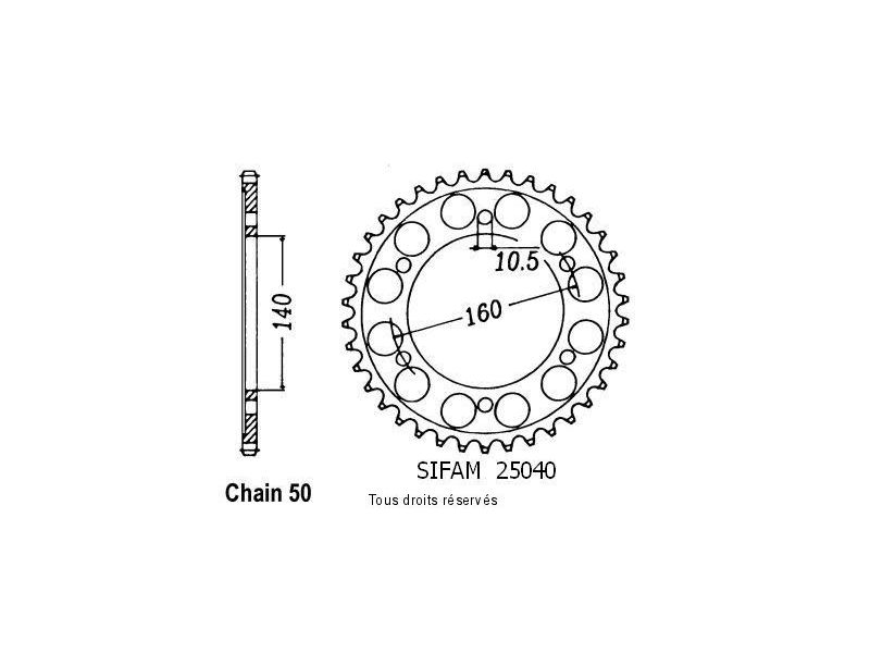 Couronne Gpx 750 R 86-88   Pas530/Z470