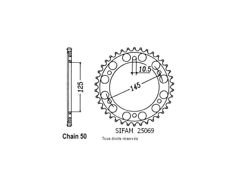 Couronne Fz 750 Genesis 87-93   Pas530/Z430