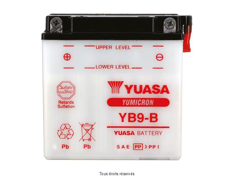 Yb9-b Avec Pack d'Acide L 137mm  W 76mm  H 140mm 12v 9ah1