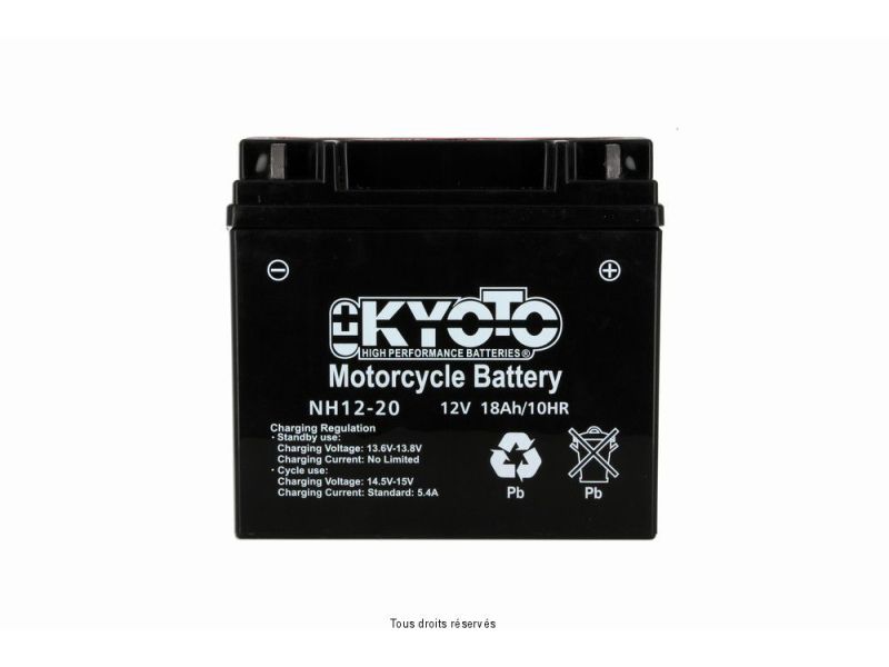 NH12-20 AGM L176mm  W75mm H167mm 12v  20ah/10HR Acide Séparé1