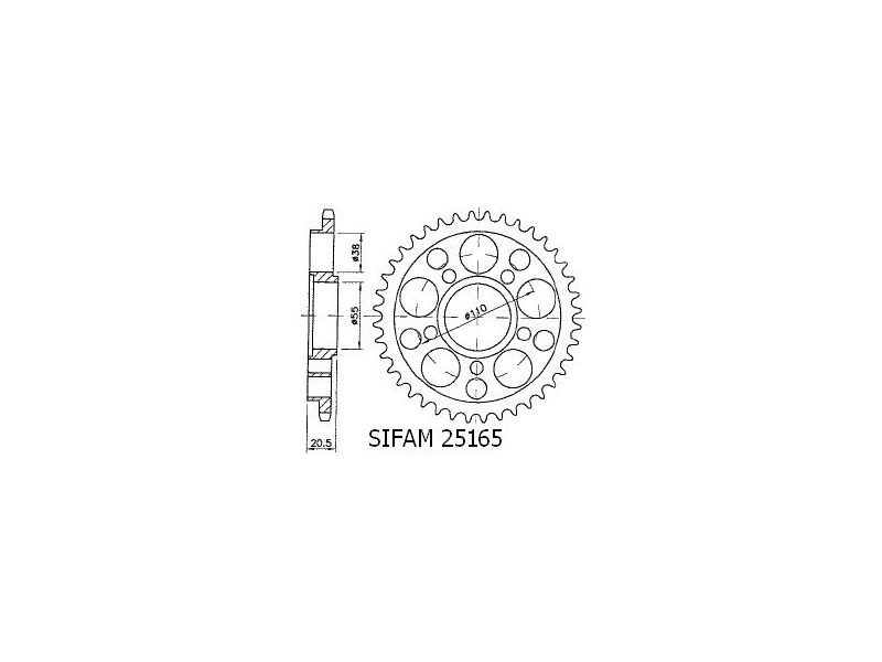 Couronne Acier - 525 - 40 Dents - Made in Germany0
