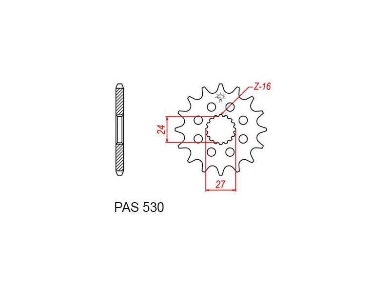 Pignon Suzuki - 530 - 17 Dents - Similaire JTF423 - Made in Germany0