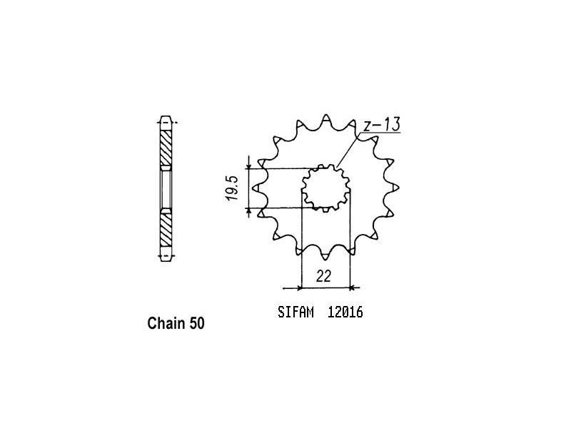 Pignon Suzuki - 530 - 15 Dents - Similaire JTF435 - Made in Germany0