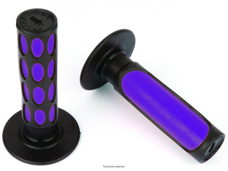 Poignées Bicolore Violet/Noir Longueur :120mm - Ø : 20/24mm  0