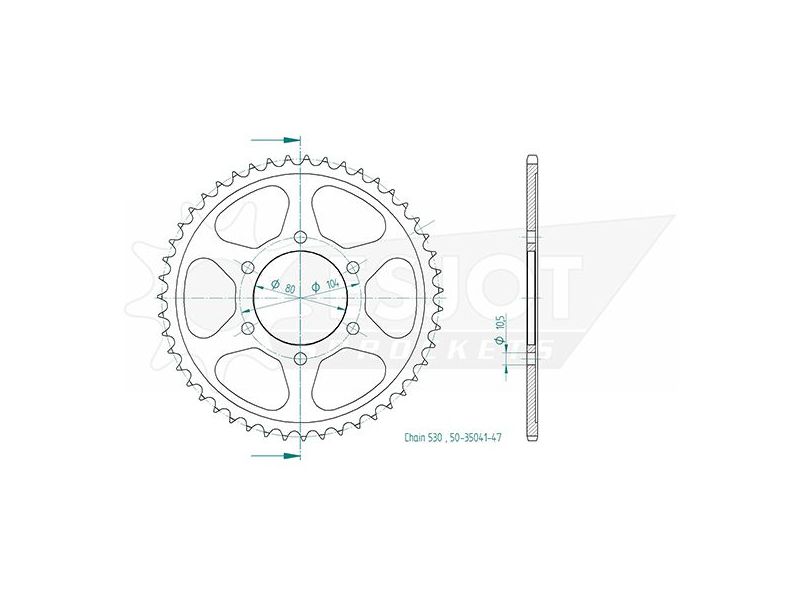 Couronne Acier BMW Trous Ã˜8.5mm - 525 - 47 Dents - Similaire JTR6 - Made in Germany0