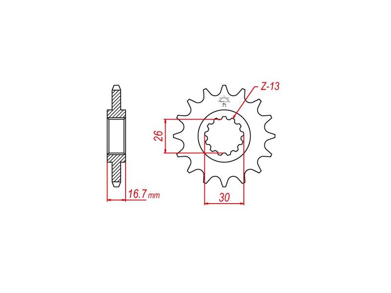 Pignon Honda - 525 - 15 Dents - Similaire JTF1370 - Made in Germany0