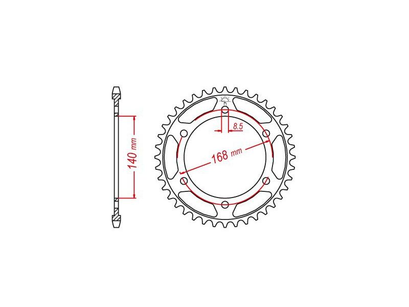 Couronne Acier BMW Trous Ã˜8.5mm - 525 - 42 Dents - Similaire JTR6 - Made in Germany0