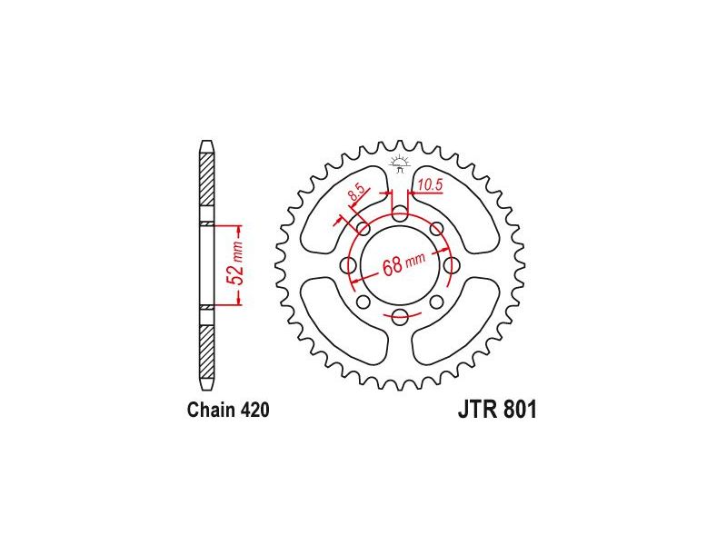 Couronne Suzuki 80 Fr 1974-1987 - 420 - 35 Dents - Similaire JTR8010