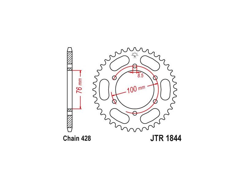 Couronne Acier Yamaha - 428 - 48 Dents - Similaire JTR1844 - Made in Germany0