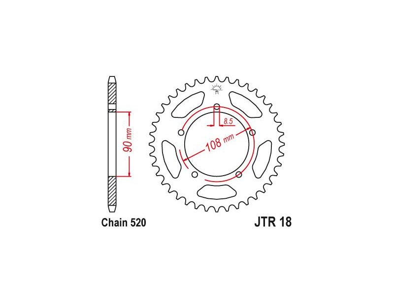 Couronne Mz 660 Skorpion 1995-2002 - 520 - 39 Dents - Similaire JTR180
