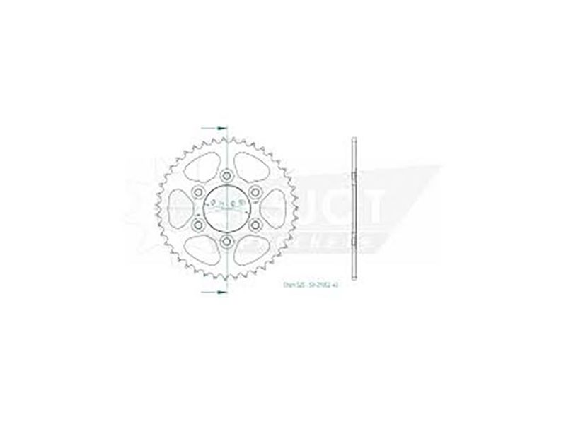 Couronne Acier Ducati - 525 - 43 Dents - Made in Germany0