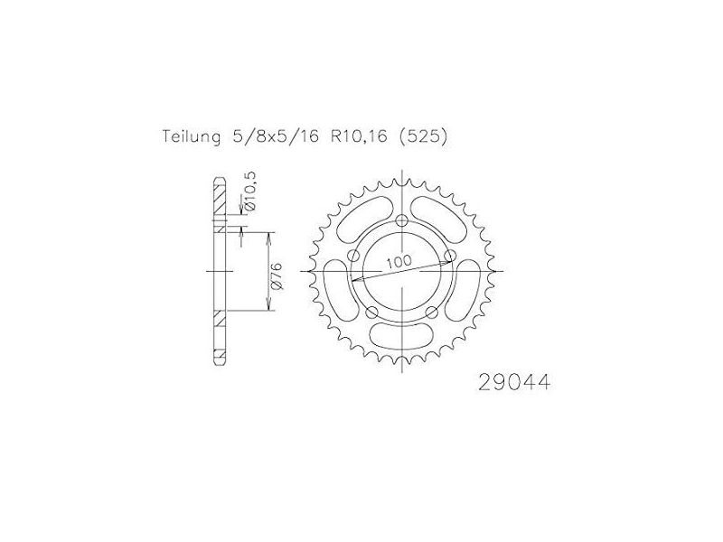 Couronne Acier - 525 - 39 Dents - Made in Germany0
