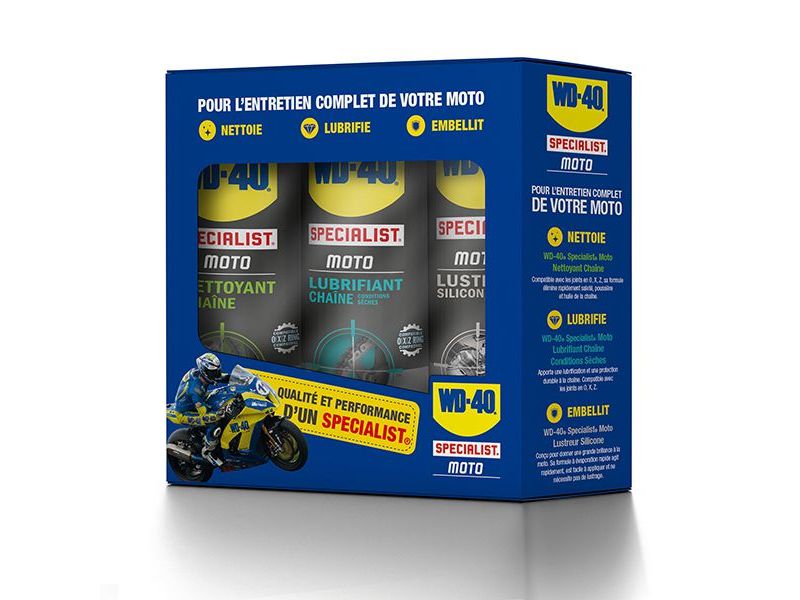 WD-40 Specialist Moto Tripack Vendu à l' unité Kit de 3 SPRAYS1