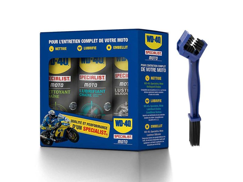 KIT SPRAY TRIPACK WD40 + BROSS SPECIALE CHAINE0