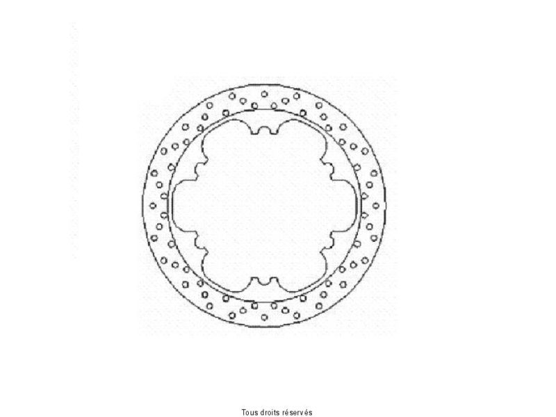 Disque Frein Kawasaki Ø300x239x180  NbTrou6xØ16 Ep50