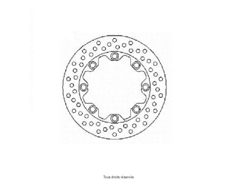 Disque Frein Kawasaki Ø210,5x126x110  NbTrou8xØ10,5 Ep40
