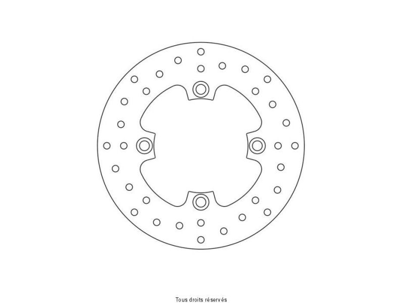 Disque Frein Kawasaki NON ABS Ø220x120x100  NbTrou4xØ10,5 Ep50