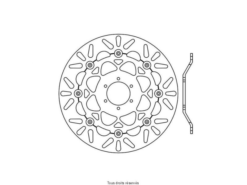 Disque Frein Triumph Ø310x100x78  NbTrou5Ø10,5 Ep4  Déport160