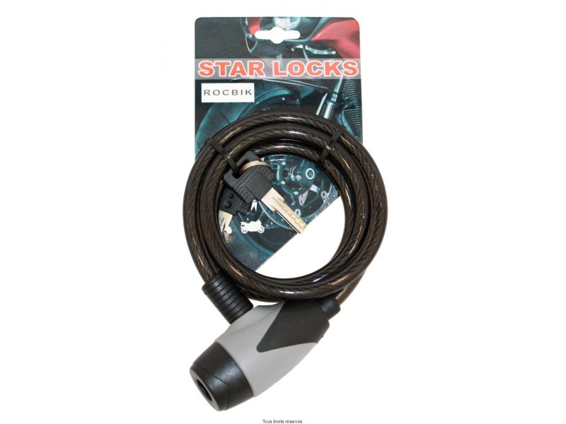 Antivol Câble Tressé Ø 10 x 1200mm Fumé0