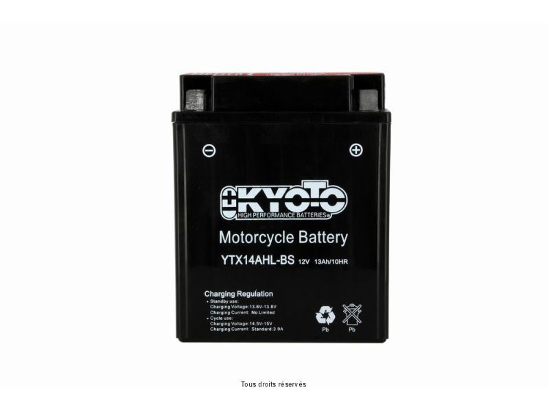 Ytx14ah-lbs - Ss Entr.Acide L 134mm  W 89mm  H 166mm 12v 12ah Acide 0,69l1
