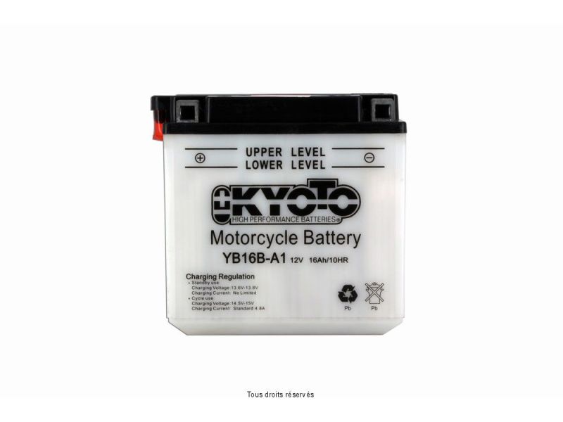 Yb16b-a1 L 162mm  W 92mm  H 162mm 12v 16ah Acide 1,3l1
