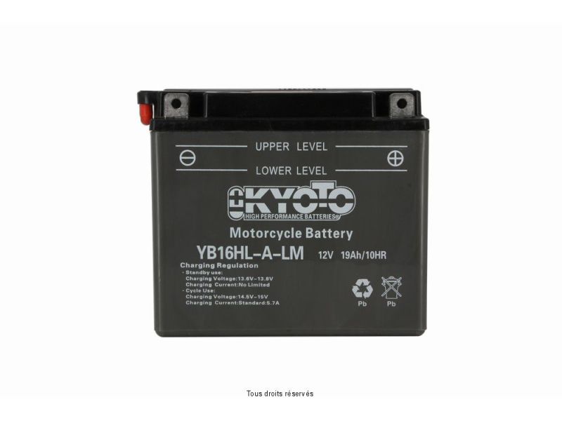 Yb16hl-a-Lm L 176mm  W 101mm  H 156mm 12v 19ah Acide 1,2l1