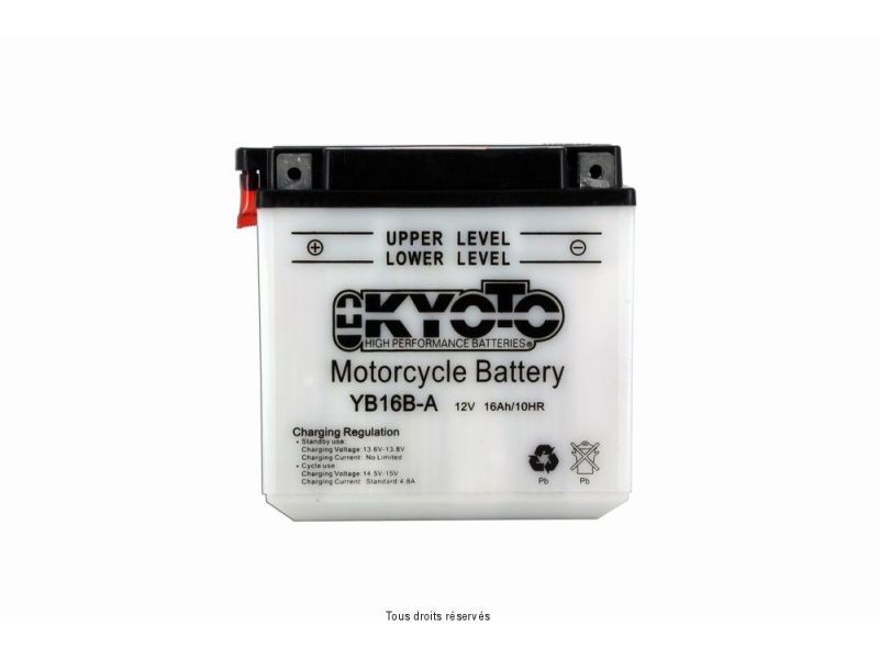 Yb16b-a L 162mm  W 92mm  H 162mm 12v 16ah Acide 1,3l1
