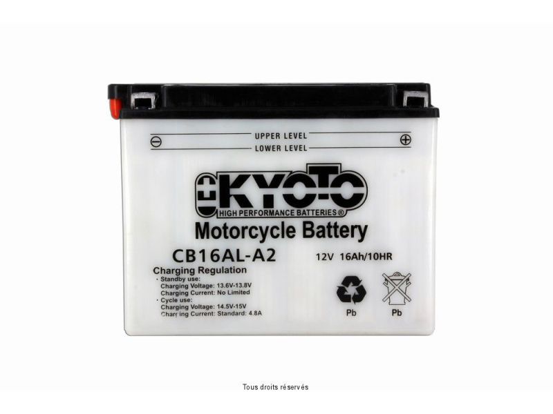 Yb16al-a2 L 205mm  W 71mm  H 164mm 12v 16ah Acide 1,0l1