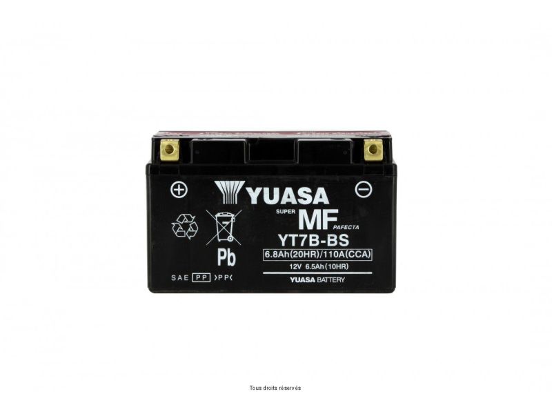 YT7B-BS - AGM Avec Acide L 150mm  W 65mm  H 92mm 12v 6.5ah Livrée Avec Acide1