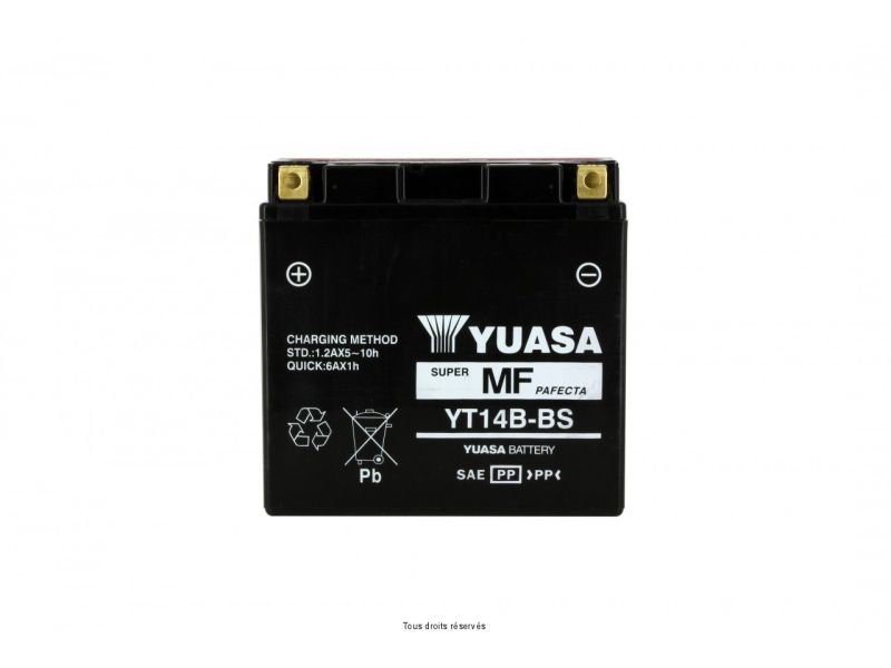 YT14B-BS - AGM L 150mm  W 70mm  H 145mm 12v 13ah Livrée Avec Acide1