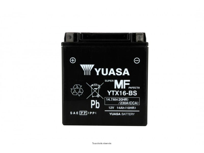 Ytx16-bs - Ss Entr. Acide L 150mm  W 87mm  H 161mm 12v 14ah1
